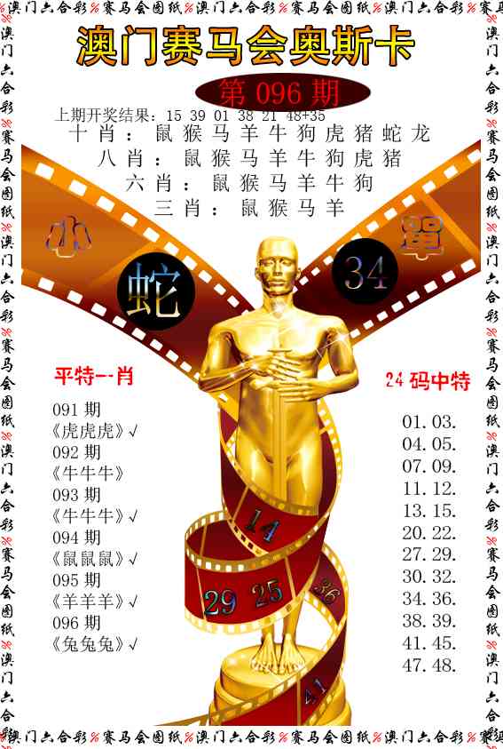 096期新奥斯卡[图]